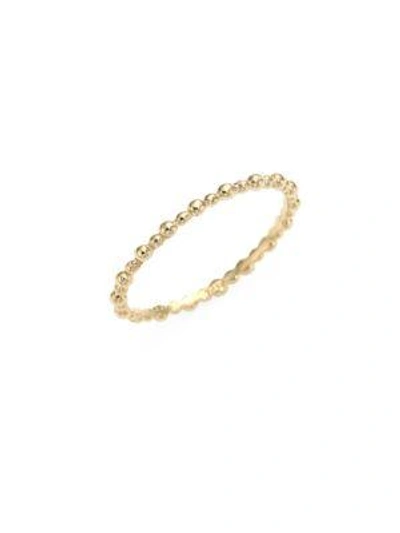 Shop Anzie Women's Dew Drop 14k Yellow Gold Stacking Ring