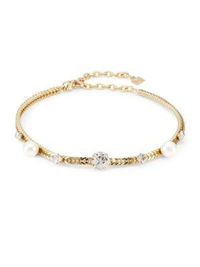 Shop Dannijo Lulu Crystal Choker In Yellow Gold