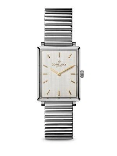 Shop Shinola Shirley Fromer Stainless Steel Bracelet Watch In Silver