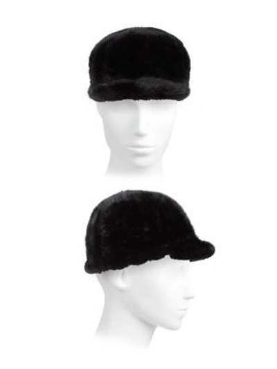 Shop Surell Mink Riding Hat In Black