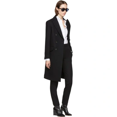 Shop Dsquared2 Black Wool Double-breasted Coat