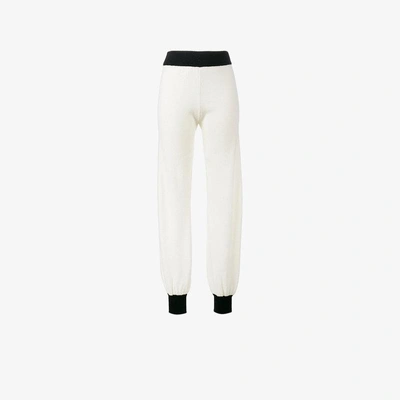 Shop Gucci Contrast Trimmed Joggers In Nude&neutrals