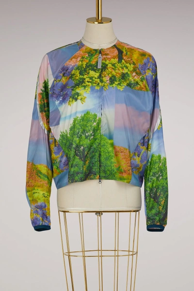 Shop Adidas By Stella Mccartney Running Jacket Nature Print In Multicolor