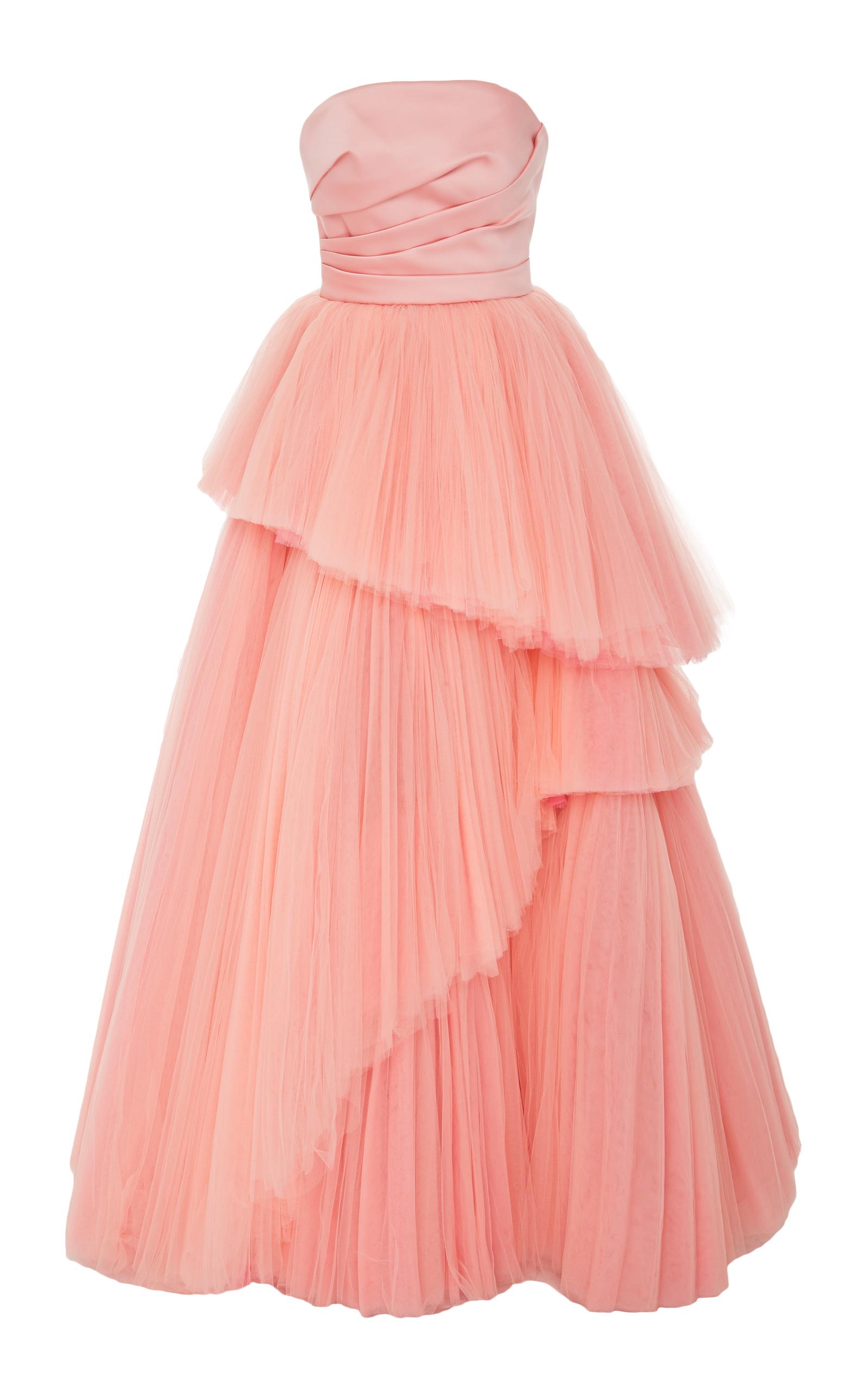Viktor Rolf Cutting Edge Tulle Gown In Pink Modesens