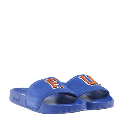Shop Fenty X Puma Fenty Slide Sandals In Blue