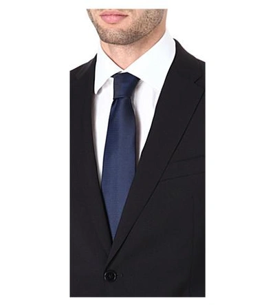 Shop Armani Collezioni Virgin Wool Single-breasted Suit In Navy