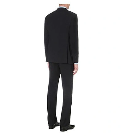 Shop Armani Collezioni Wool Two-button Suit In Navy