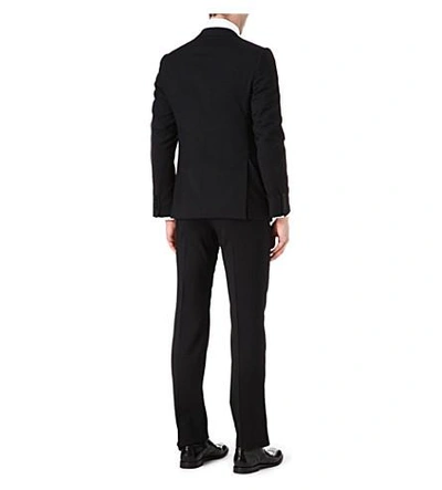 Shop Armani Collezioni Virgin Wool Single-breasted Suit In Black