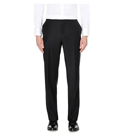Shop Canali Black Wool-twill Suit