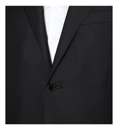 Shop Canali Black Wool-twill Suit