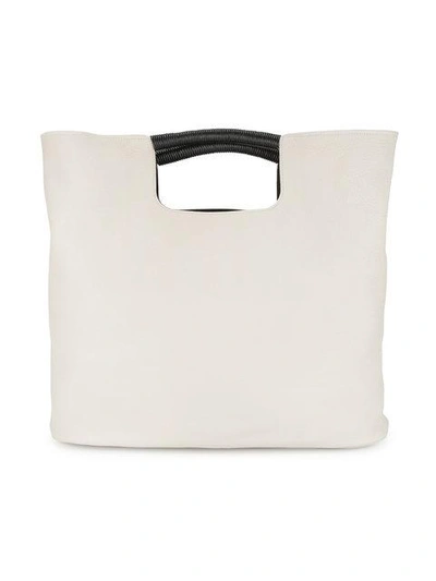 Shop Simon Miller White Birch Large Leather Tote Bag
