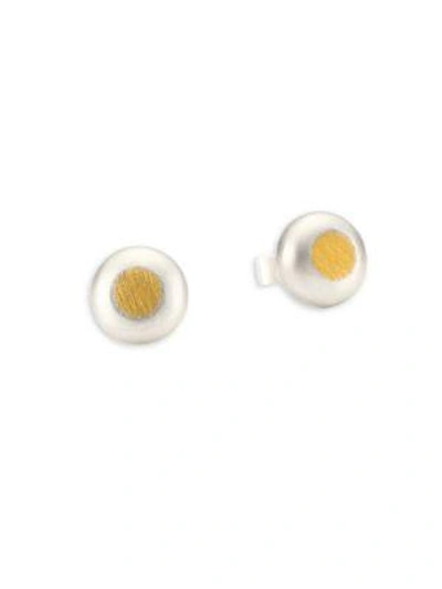 Shop Stephanie Kantis Bliss Bezel Stud Earrings In Yellow Gold