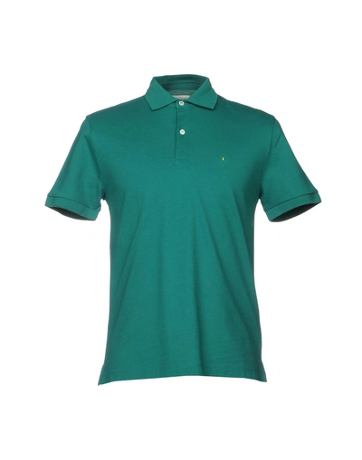 Shop Ballantyne Polo Shirts In Emerald Green