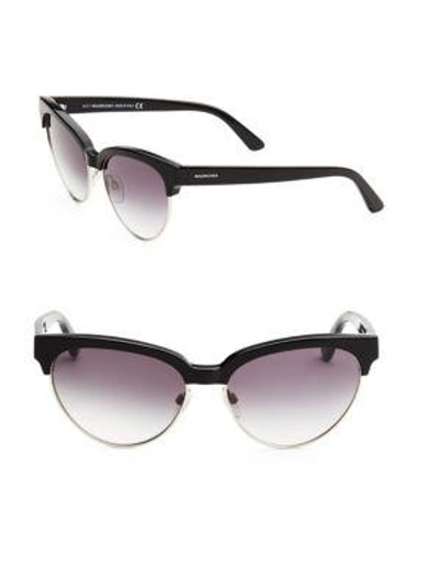 Shop Balenciaga 55mm Cat Eye Sunglasses In Black