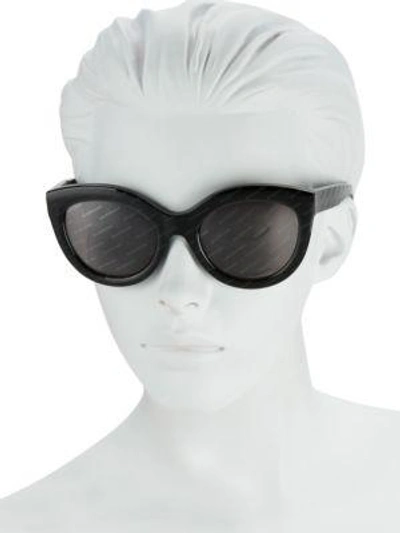 Shop Balenciaga Cat Eye 54mm Sunglasses In Black