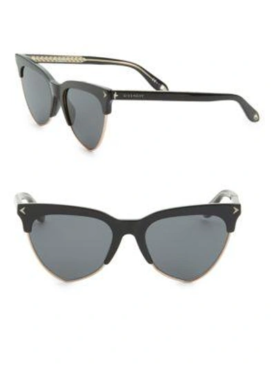 Shop Givenchy Geometric 54mm Sunglasses In Black