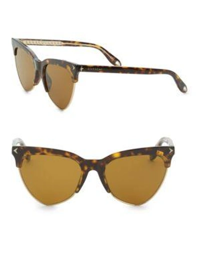 Shop Givenchy Geometric 54mm Sunglasses In Dark Havana