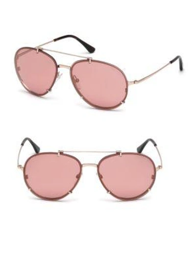 Shop Tom Ford Dickon 59mm Aviator Sunglasses In Violet