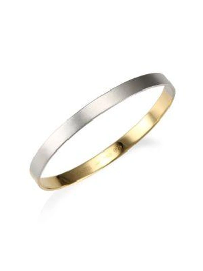 Shop Stephanie Kantis 18k Gold And Silver Bangle In Yellow Gold