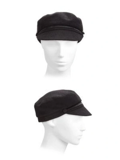 Shop Eugenia Kim Elyse Gray Cashmere Cap In Black