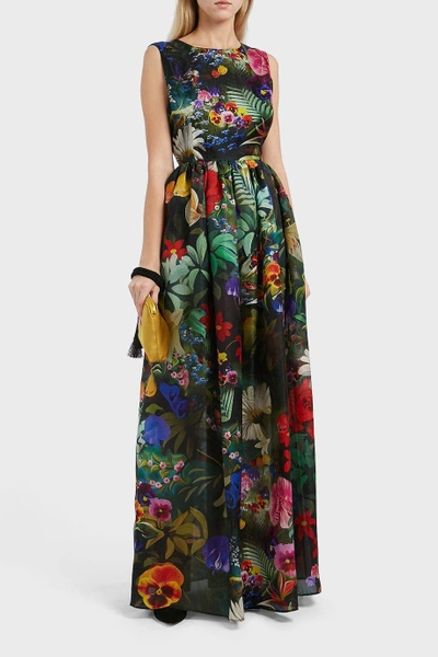 Shop Mary Katrantzou Shaw Printed Silk Dress In Multicoloured