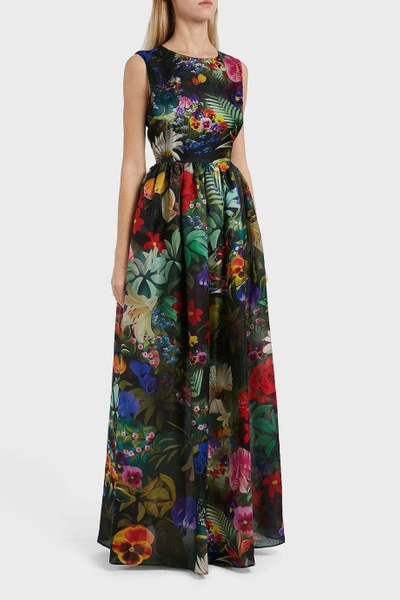 Shop Mary Katrantzou Shaw Printed Silk Dress In Multicoloured