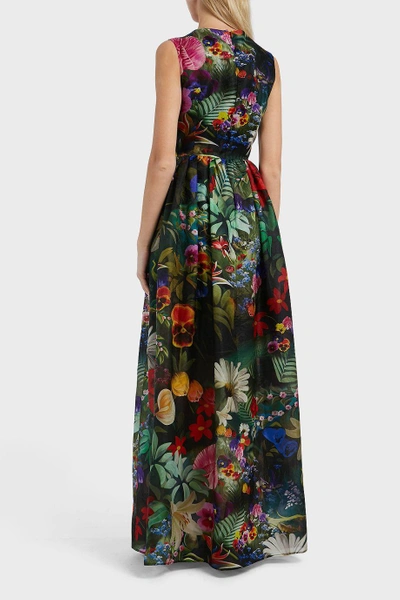 Shop Mary Katrantzou Shaw Printed Silk Dress In Multicoloured