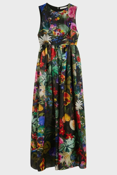 Shop Mary Katrantzou Shaw Printed Silk Dress In Multicoloured