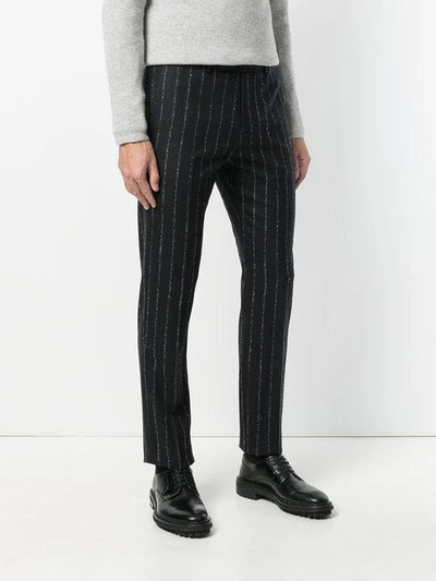 Shop Theory Striped Zaine Trousers In Blue