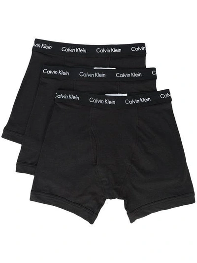 Shop Calvin Klein Stretch Logoed Boxer Shorts In Black