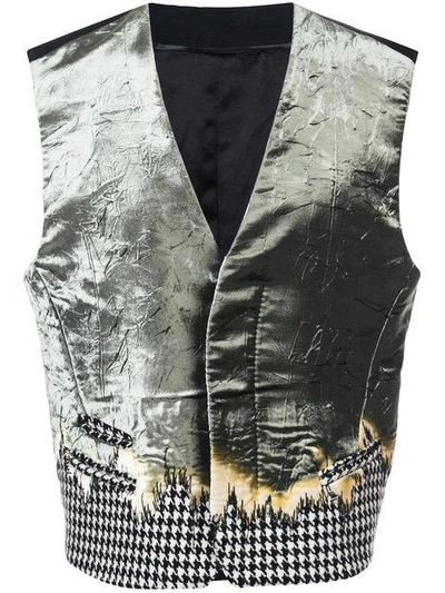 Shop Haider Ackermann Creased Effect Waistcoat In Black