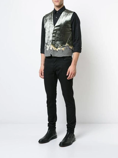 Shop Haider Ackermann Creased Effect Waistcoat In Black