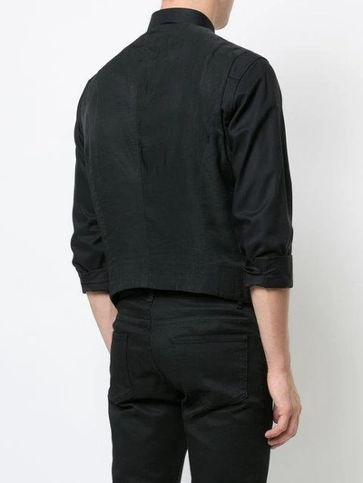 Shop Haider Ackermann Creased Effect Waistcoat In Black