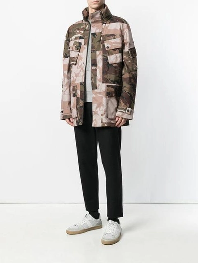 Shop Christopher Raeburn Camouflage Coat - Multicolour