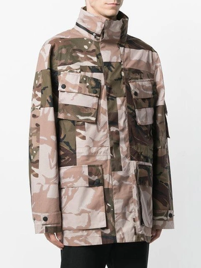 Shop Christopher Raeburn Camouflage Coat - Multicolour