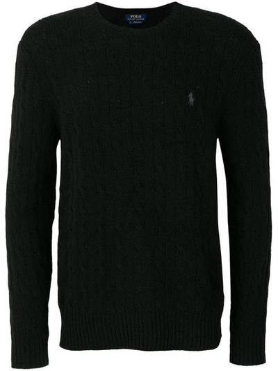 Shop Polo Ralph Lauren Cable Knit Sweater - Black