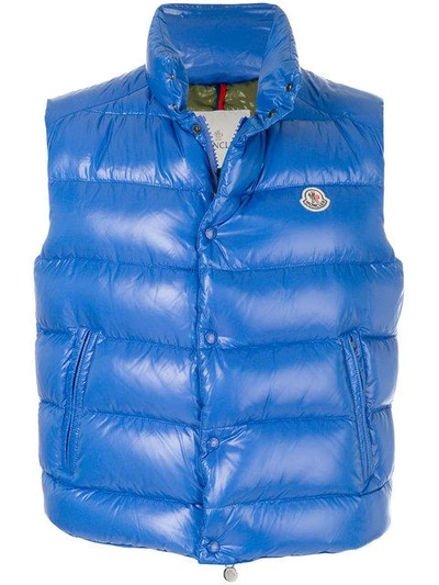 Shop Moncler Tib Padded Gilet In Blue