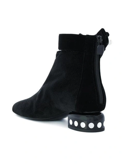 Shop Pierre Hardy Polka Dot Sequin Boots In Black