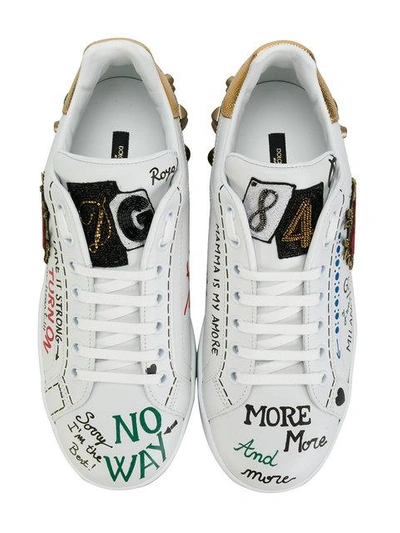 Shop Dolce & Gabbana Appliqué And Print Detailed Sneakers