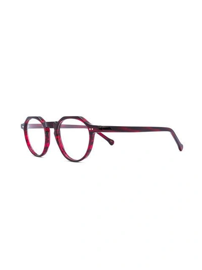 Shop Lesca Round Patterned Glasses