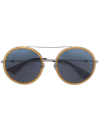 Shop Gucci Oversized Round Sunglasses