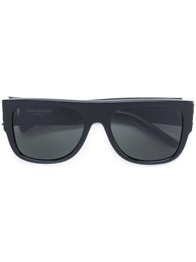 Shop Saint Laurent Eyewear Slm-16 D Frame Sunglasses - Black