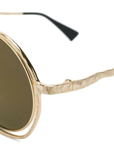 Shop Kuboraum Mask H10 Sunglasses In Metallic