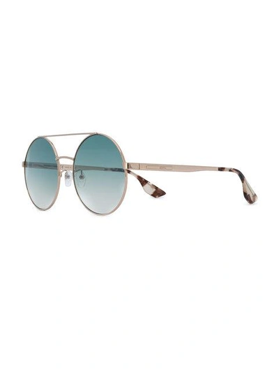 Shop Mcq By Alexander Mcqueen Eyewear Round Framed Sunglasses - Metallic