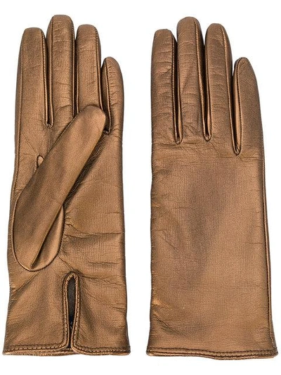 Shop Gala Gloves Metallic Gloves - Brown