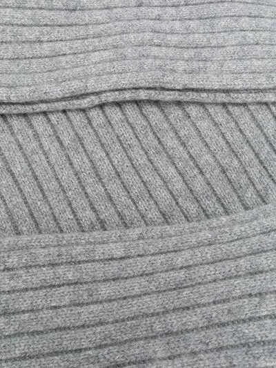 Shop Joseph Luxe Rib Scarf In Grey