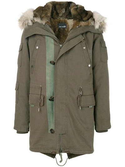 Shop Yves Salomon Fur-lined Hooded Parka
