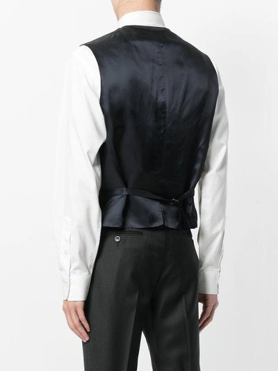 Shop Claudio Tonello Dot Printed Waistcoat In Black