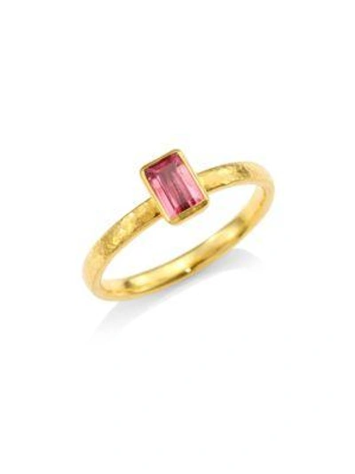 Shop Gurhan Delicate Hue Pink Tourmaline & 24k Yellow Gold Ring