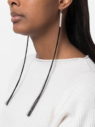 Shop Helmut Lang Long Earrings - Black